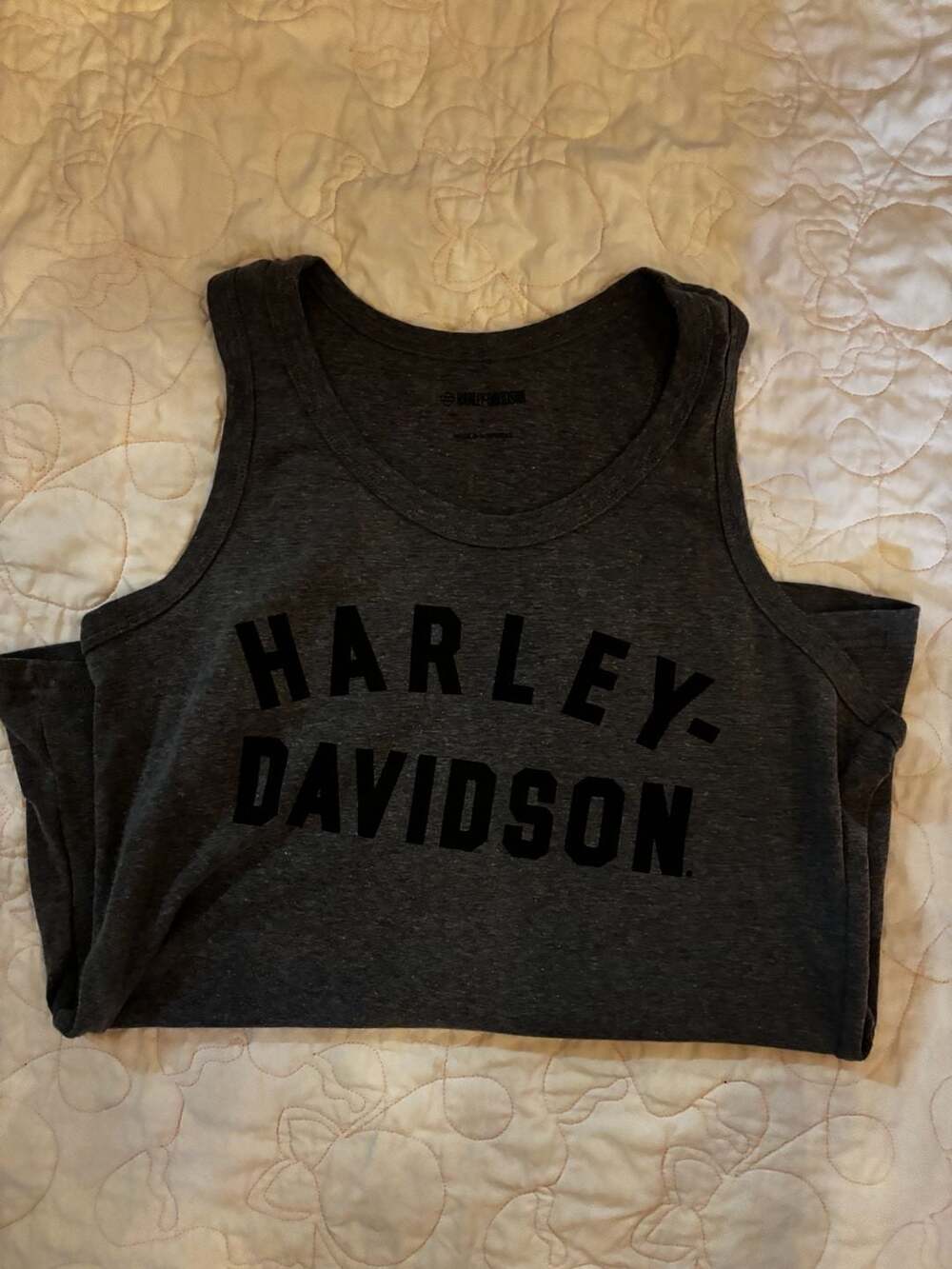 Harley-Davidson Women's Gray Tank Top with Black Logo